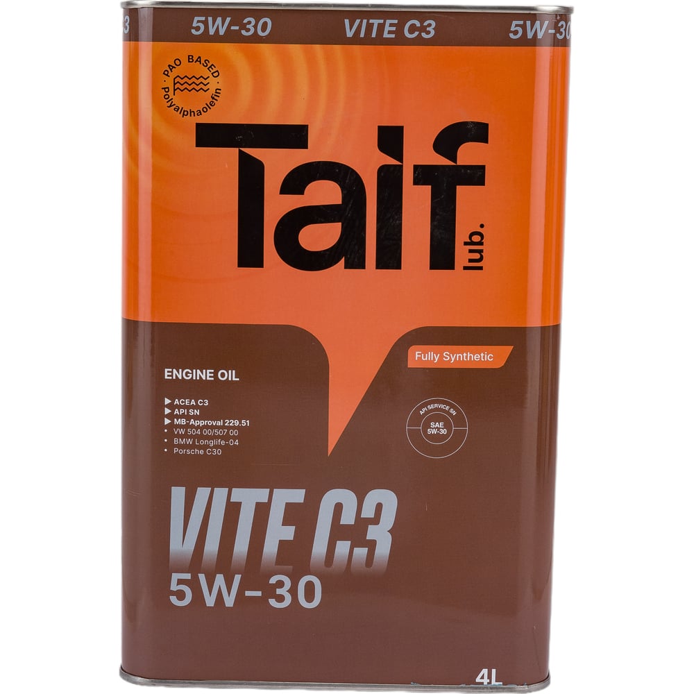 Синтетическое моторное масло TAIF масло моторное синтетическое 5w30 лукойл genesis armortech нк 4 л 3149287