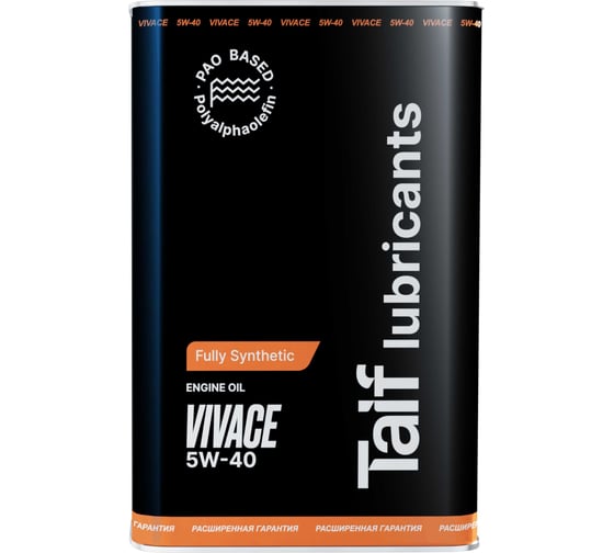 Изображение товара Моторное синтетическое масло TAIF VIVACE, 5W-40, 1 л 211025