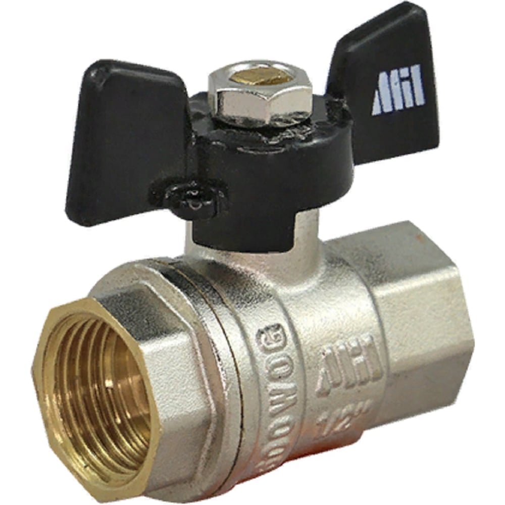Кран шаровой Millennium ВОДА 1/2" Нар.-Нар. бабочка УТ000037883