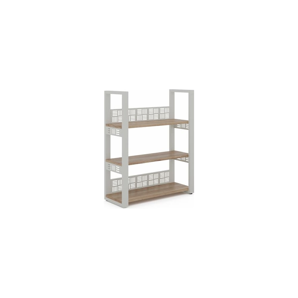 Стеллаж открытый Kobor SО3-80/36 white/natural 220171
