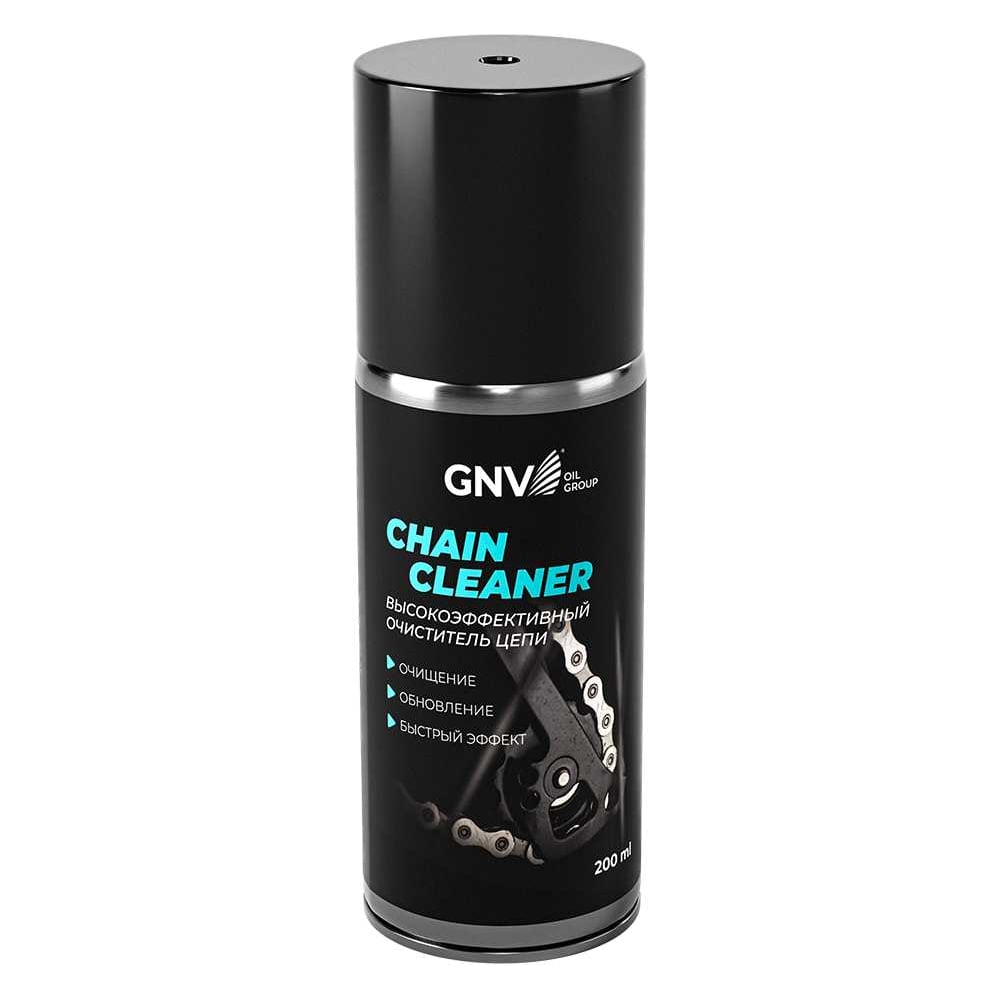 Изображение товара Очиститель цепей GNV Chain Cleaner от старой смазки, грязи и песка, аэрозоль, 200 мл GСС1151015589575500200