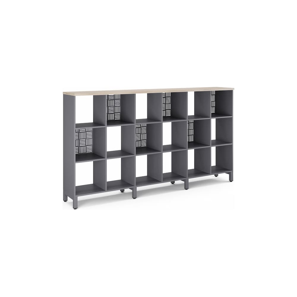 Стеллажная система Kobor SQ-3Х6 graphite/natural 220410