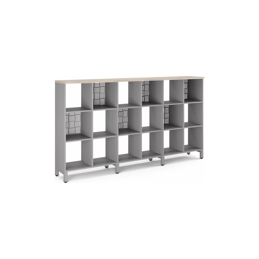 Стеллажная система Kobor SQ-3Х6 aluminum/natural 220413