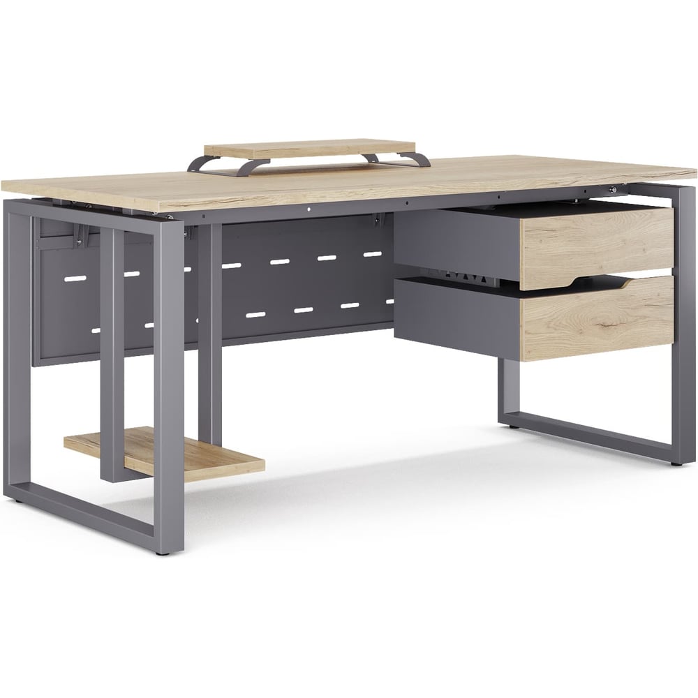 Изображение товара Стол компьютерный Kobor KO1-180/80 graphite/natural 253099 Изображение товара Стол компьютерный Kobor KO1-180/80 graphite/natural 253099