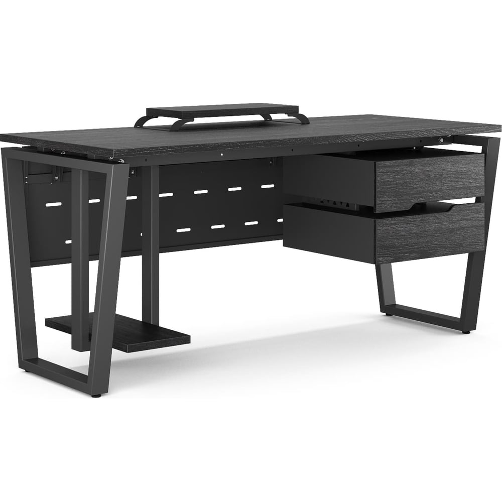 Изображение товара Стол компьютерный Kobor KOTR-160/70 black/wood 254214 Изображение товара Стол компьютерный Kobor KOTR-160/70 black/wood 254214