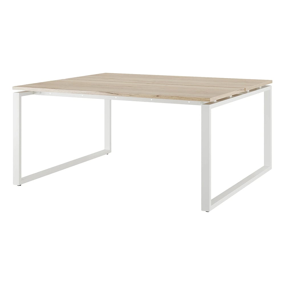 Стол офисный Kobor O1/2-180/140 white/natural 217044