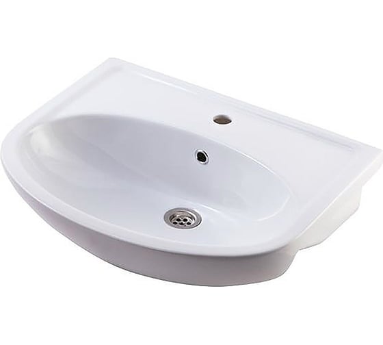 Изображение товара Мебельный умывальник DORATIZ Уют 60 перелив с обрамлением, крепеж, белый 0302.735