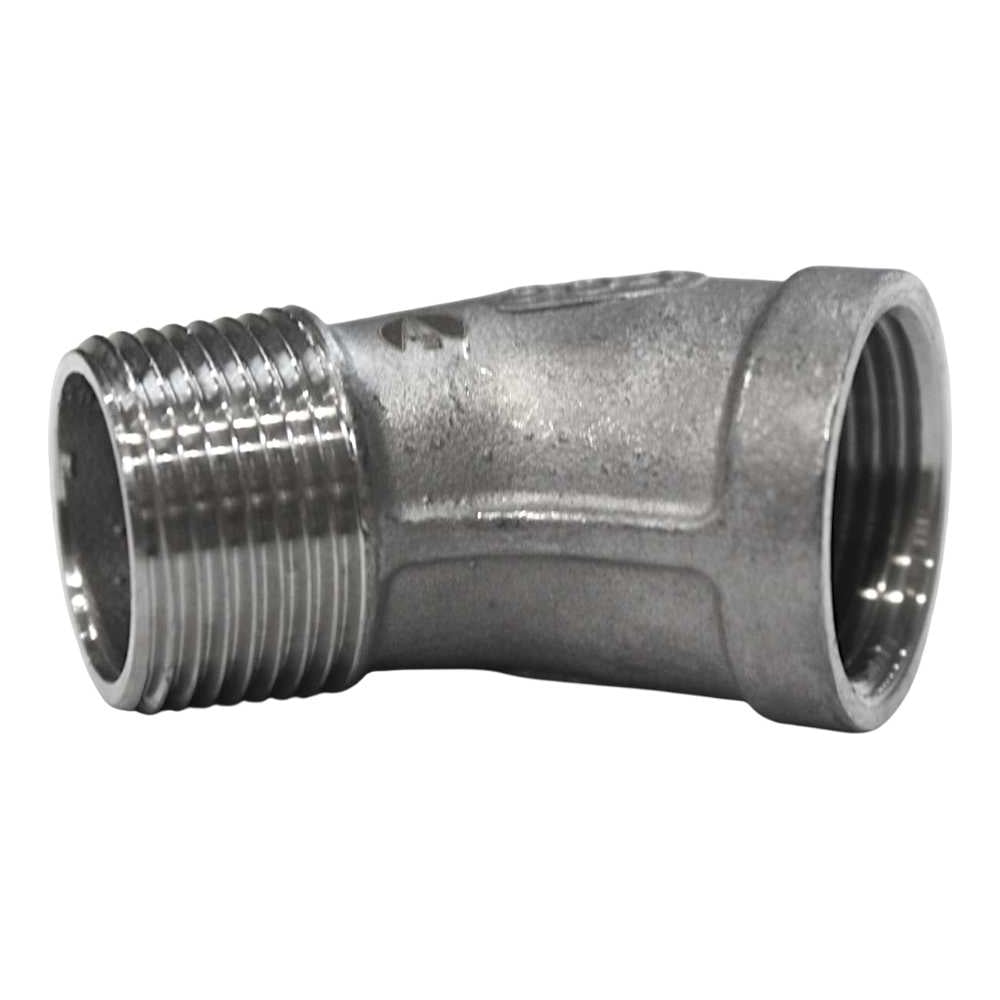 Отвод резьбовой NEWKEY нр/вр 45 нержавеющий, AISI304 DN20 (3/4), (CF8), PN16 набор 2 шт NAB2-NK-FEDM45_20/4