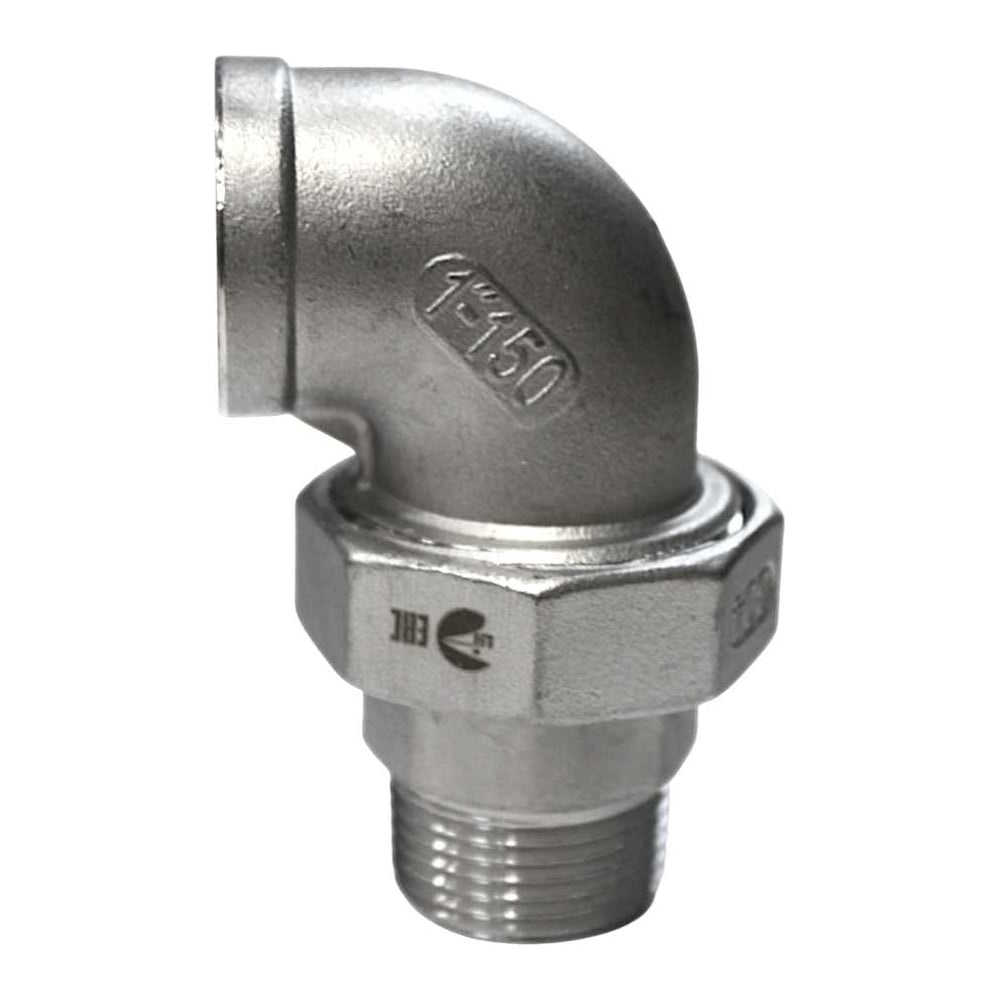 Американка угловая NEWKEY нр/вр нержавеющая, AISI304 DN32 (1_1/4), (CF8), PTFE, PN16 NK-ADMY32/4