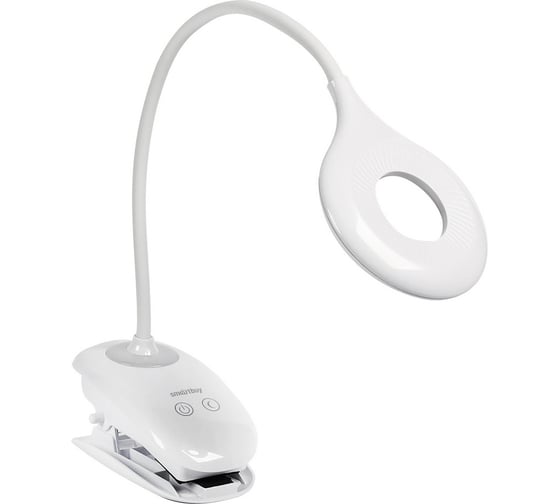 Изображение товара Светодиодный настольный светильник Smartbuy с прищепкой, 5 Вт, белый SBL-DL-5-cl-w