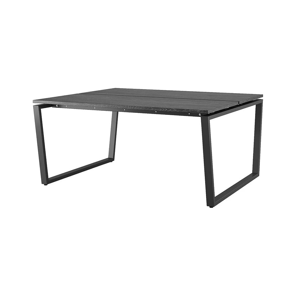 Стол офисный Kobor OTR/2-160/120 black/wood 217535