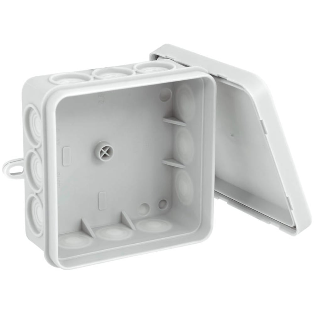 Изображение товара Распределительная коробка OBO Bettermann 85x85x40, IP55, 12 вводов D=16, серая 10 шт 2000342