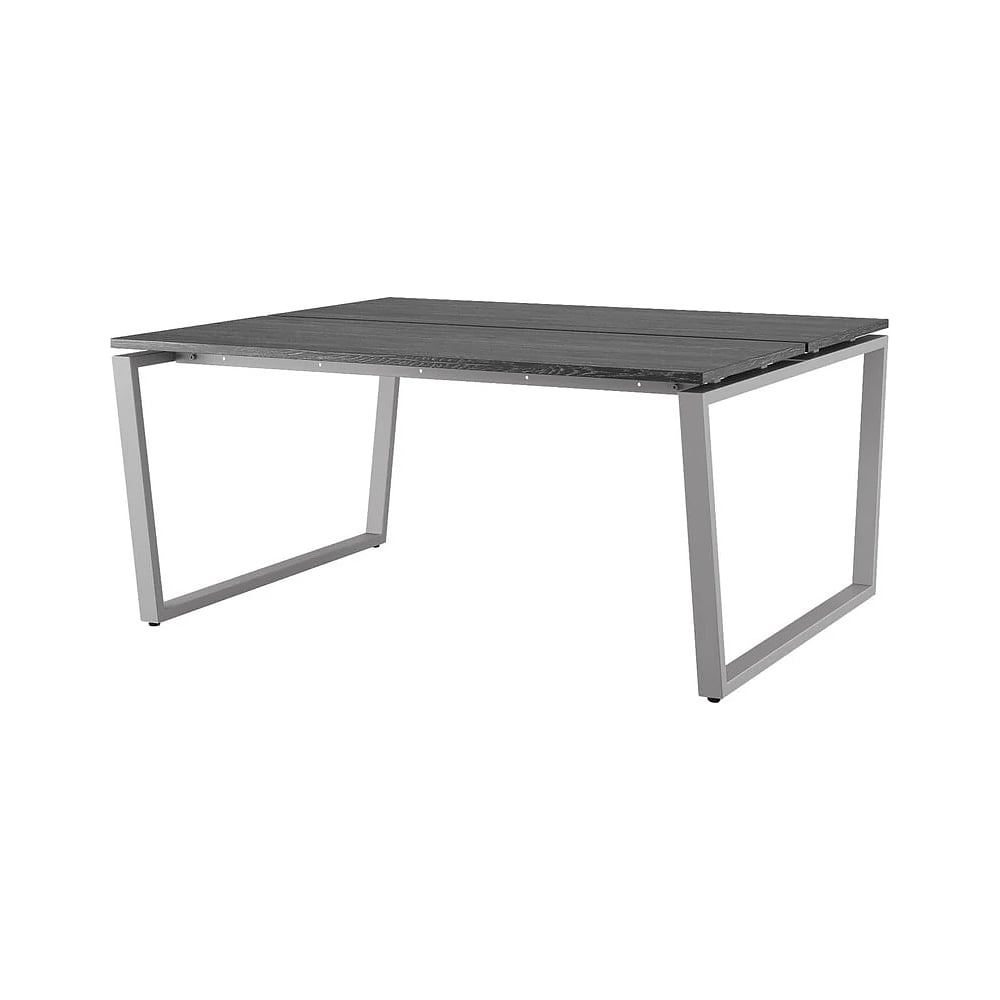 Стол офисный Kobor OTR/2-180/160 aluminum/wood 217758