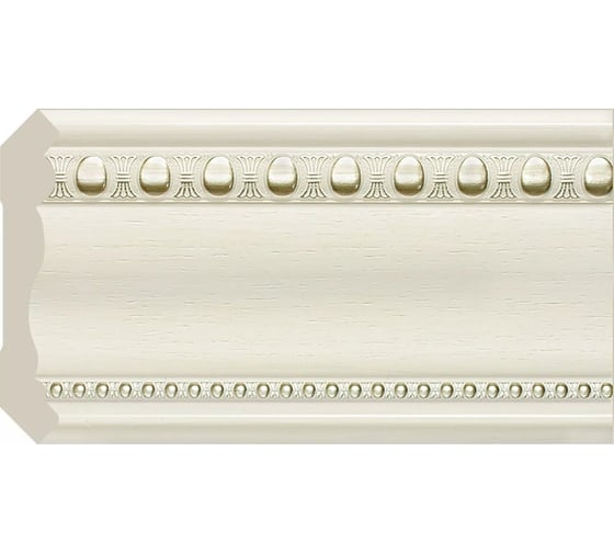 Изображение товара Карниз Cosca Decor 80 мм, интерьерный багет, белое дерево СПБ023869