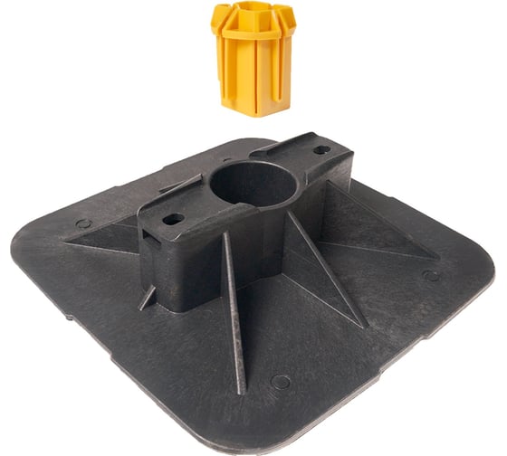 Изображение товара Опора кровельная CABLIDERTRAYS (комплект) с антивибрационным ковриком (ТЭП -50 до +50 град.) и коннектором, с защитой от ультрафиолета, ОКК-225