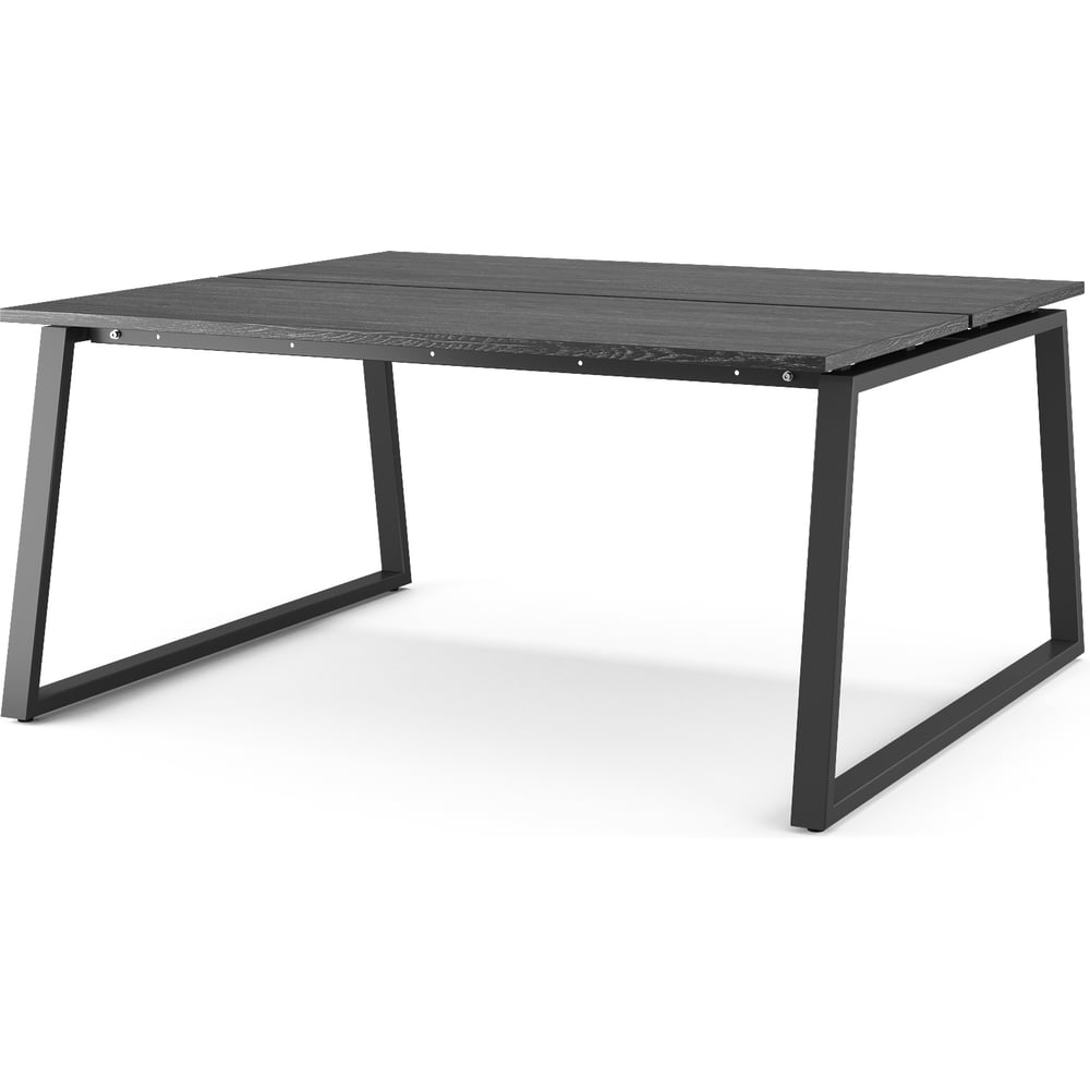 Стол офисный Kobor TR/2-160/120 black/wood 217119