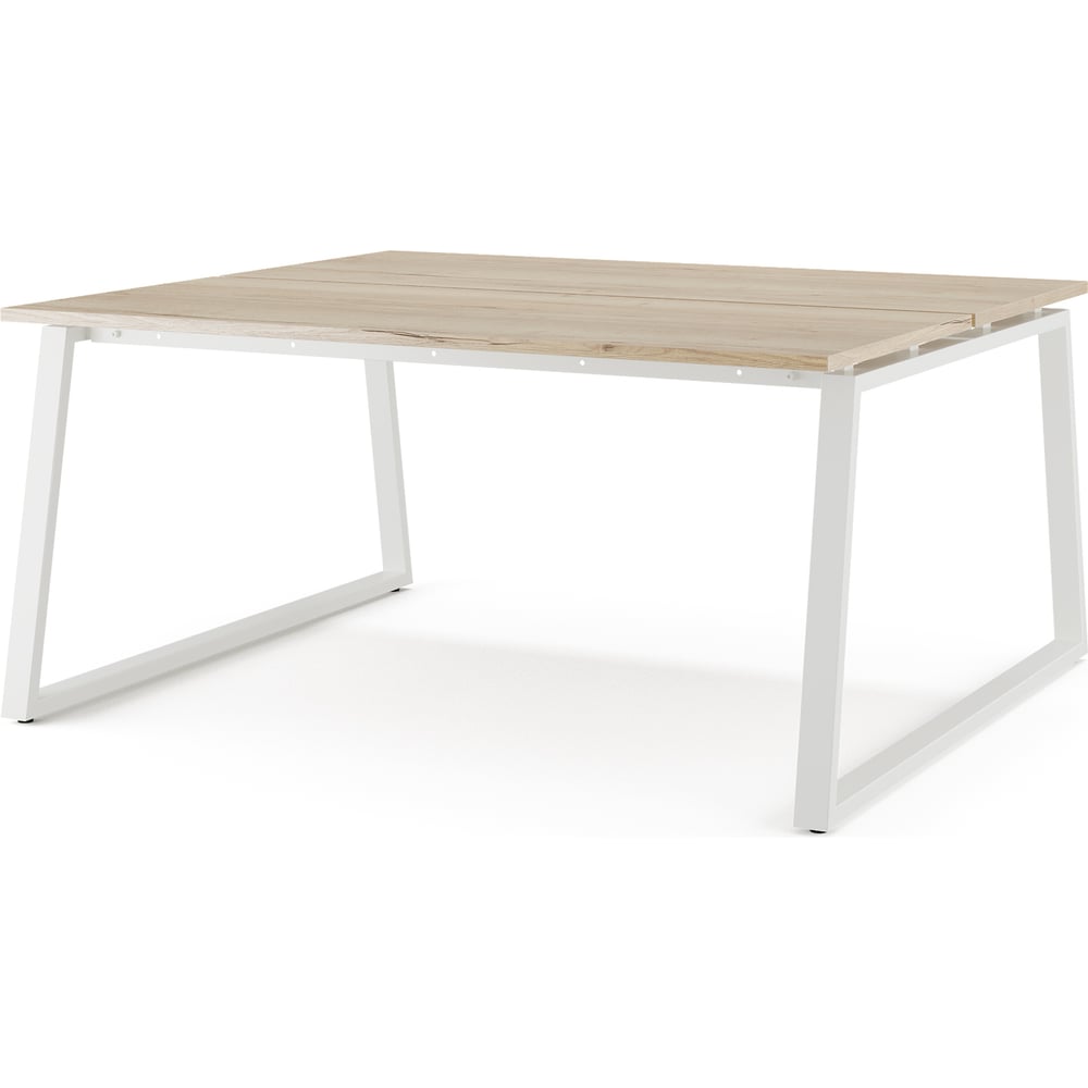 Стол офисный Kobor TR/2-180/140 white/natural 217460