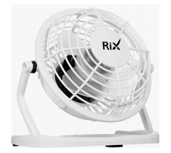 Изображение товара Настольный бытовой вентилятор RIX RDF-1500USB цвет белый 42620