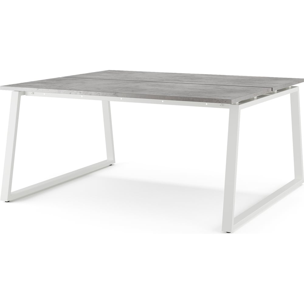 Стол офисный Kobor TR/2-160/140 white/chicago 217417