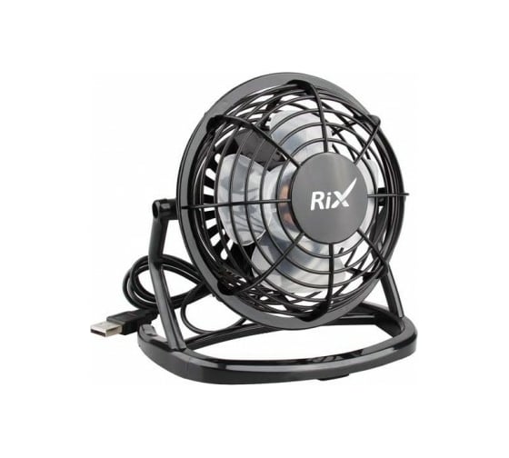 Изображение товара Настольный бытовой вентилятор RIX RDF-1500USB цвет черный 38768