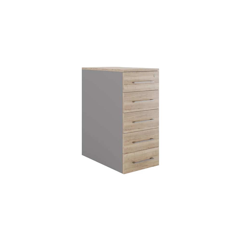 Тумба приставная Kobor TS5-40/60 aluminum/natural 220727