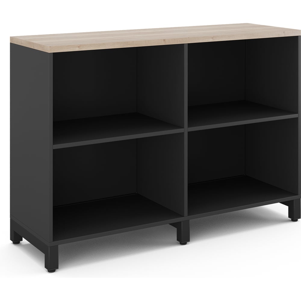 Шкаф открытый Kobor HO/2-120/60/M black/natural 220770