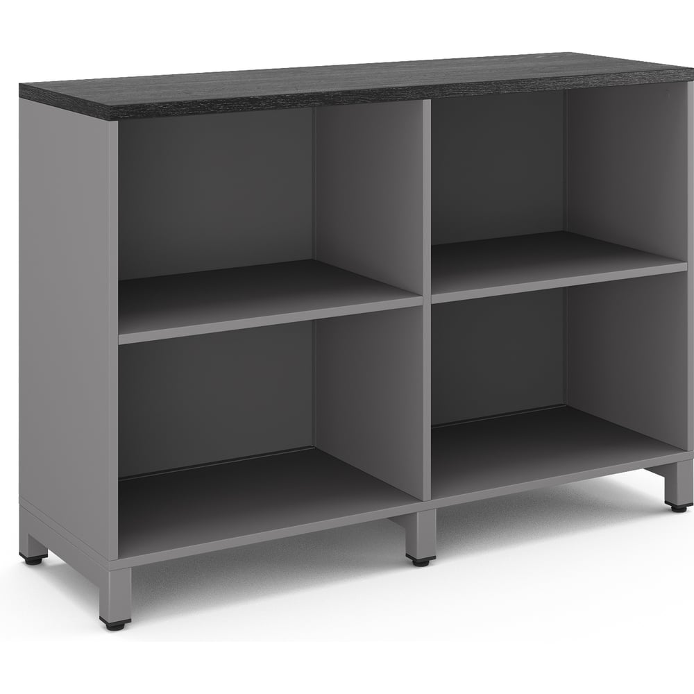 Шкаф открытый Kobor HO/2-120/60/M aluminum/wood 221826