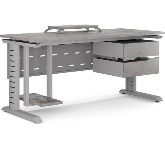 Изображение товара Стол компьютерный Kobor KL2-160/70 aluminum/chicago 252321