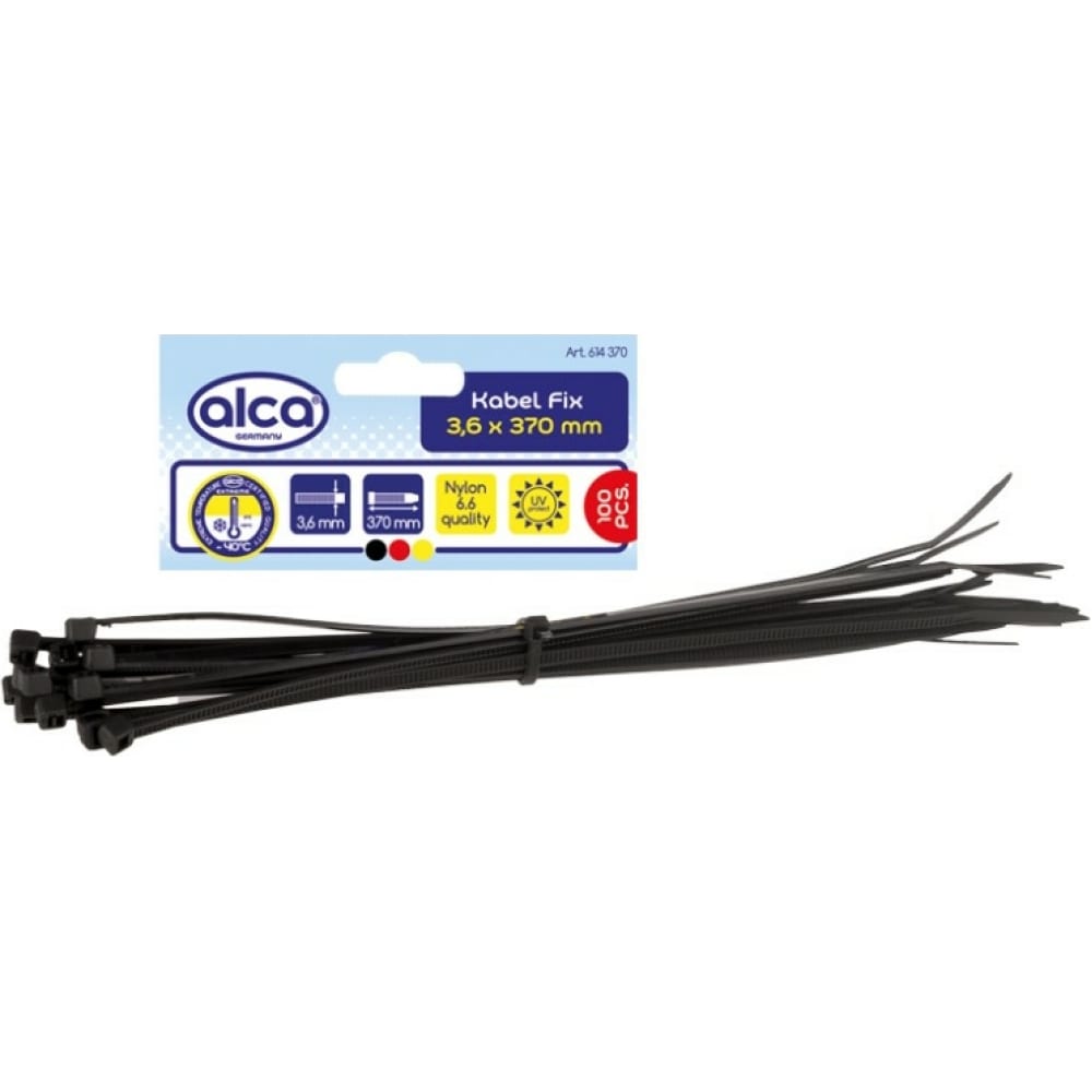 Пластиковая кабельная стяжка-хомут Alca пластиковая кабельная стяжка хомут alca