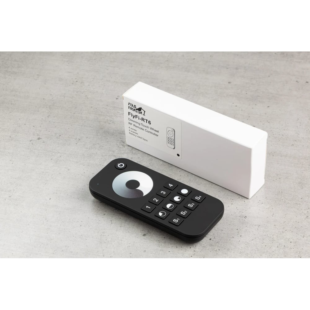 Изображение товара Пульт ЛЭД ПРОФИ Fly-Fi RT6 DIM 4 зоны, RF 2.4 ГГц, IP20, пластик FF-R-RT6 Изображение товара Пульт ЛЭД ПРОФИ Fly-Fi RT6 DIM 4 зоны, RF 2.4 ГГц, IP20, пластик FF-R-RT6