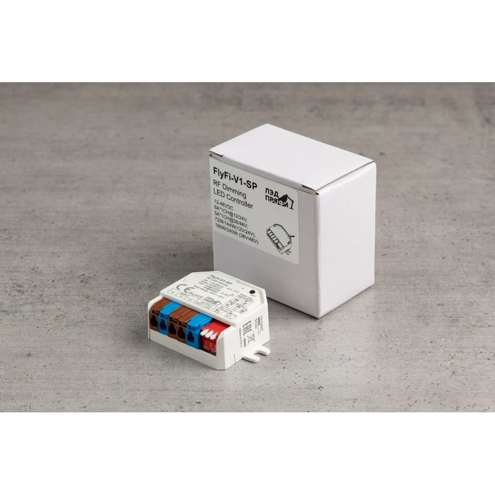 Изображение товара Диммер/контроллер ЛЭД ПРОФИ Fly-Fi V1-SP - 1CH*6A 12–48В DC, Push-DIM, CV, пластик FF-D-V1-SP Изображение товара Диммер/контроллер ЛЭД ПРОФИ Fly-Fi V1-SP - 1CH*6A 12–48В DC, Push-DIM, CV, пластик FF-D-V1-SP