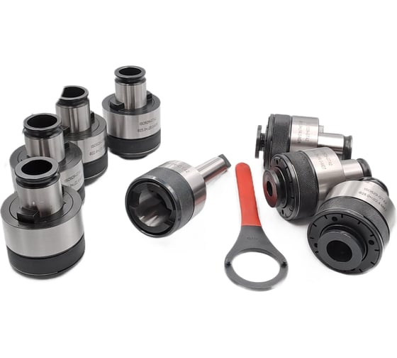 Изображение товара Патрон резьбонарезной для метчиков с набором головок GT42, d=45 мм, 7 шт, КМ4 TORNERI 041833