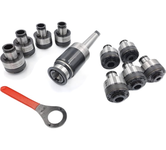 Изображение товара Патрон резьбонарезной для метчиков с набором головок GT24, d=30 мм, 9 шт, КМ4 TORNERI 041831