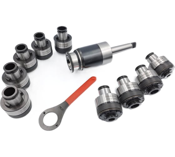 Изображение товара Патрон резьбонарезной для метчиков с набором головок GT24, d=30 мм, 9 шт, КМ3 TORNERI 041829