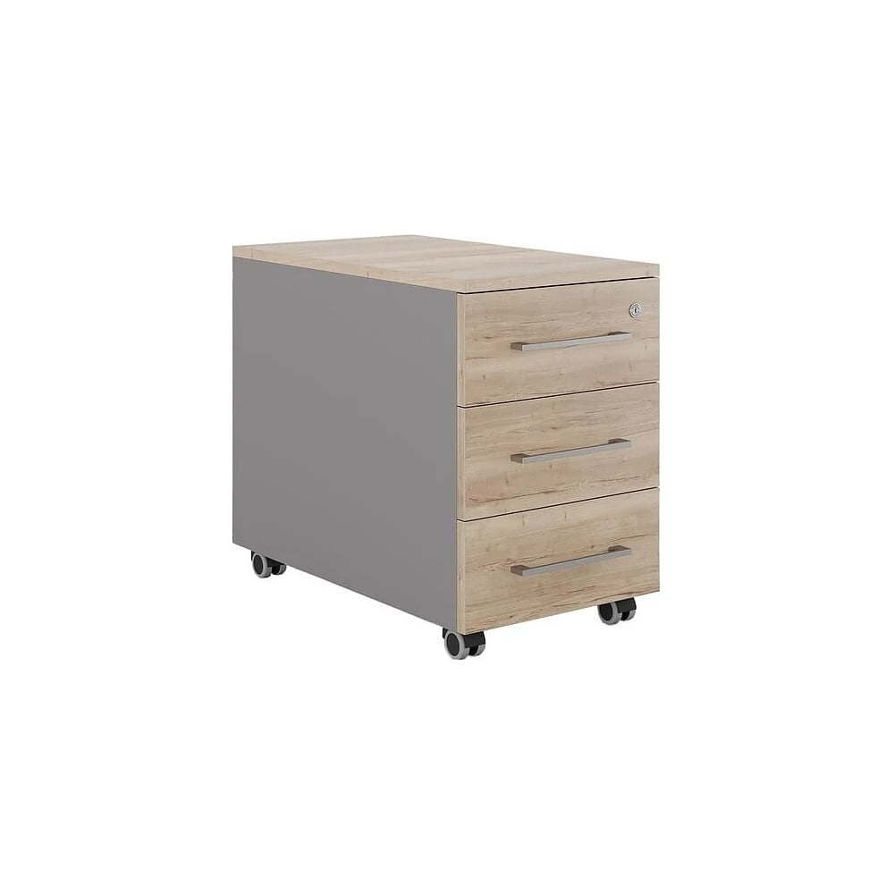 Тумба мобильная Kobor TМ4-40/50 aluminum/natural 220634