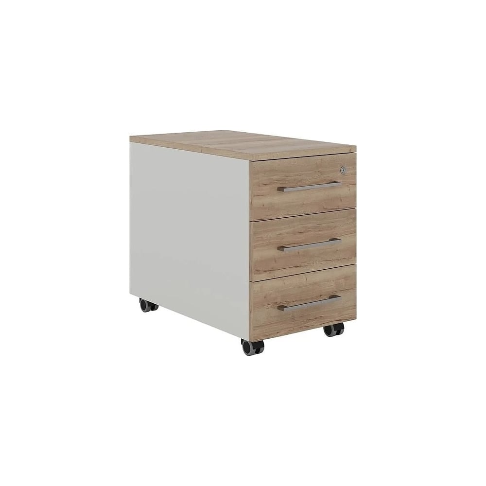Тумба мобильная Kobor TМ3-40/70 white/natural 220564