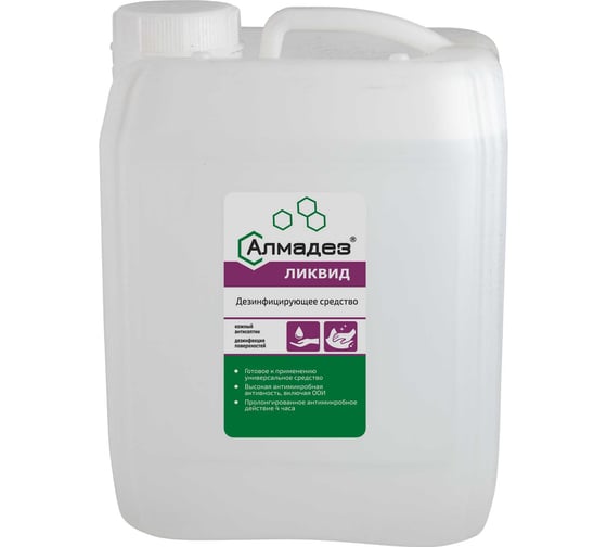 Изображение товара Антисептик для рук АЛМАДЕЗ Ликвид 5 л евро канистра АЛЛ-532