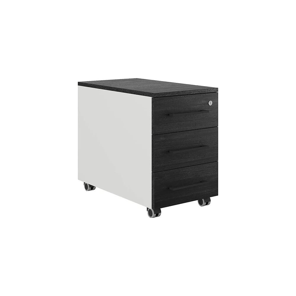 Тумба мобильная Kobor TМ3-40/70 white/wood 221638