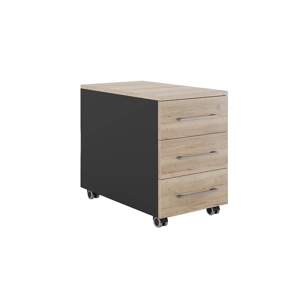 Тумба мобильная Kobor TМ4-40/60 black/natural 220587