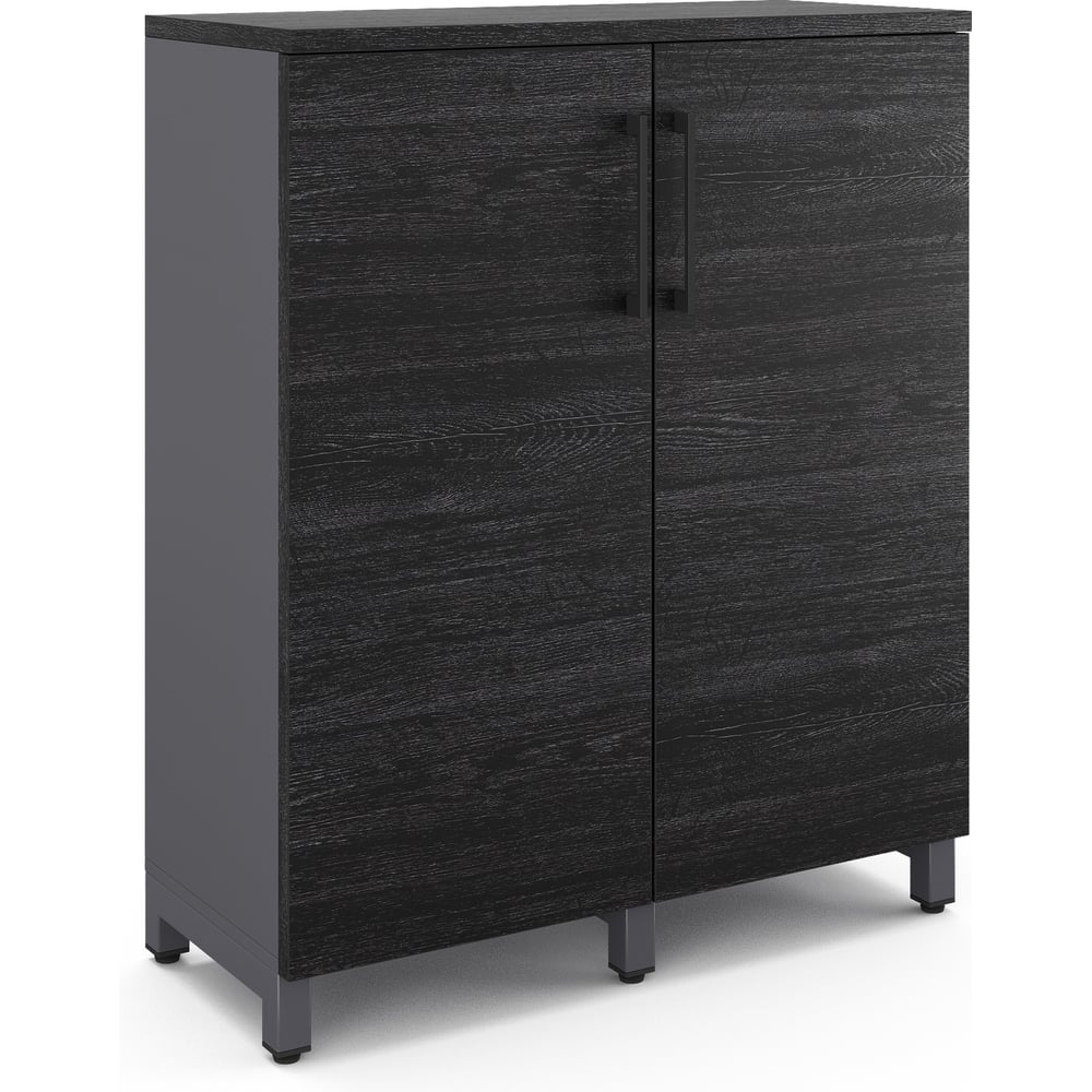 Шкаф распашной Kobor HR/3-90/60/M graphite/wood 221881