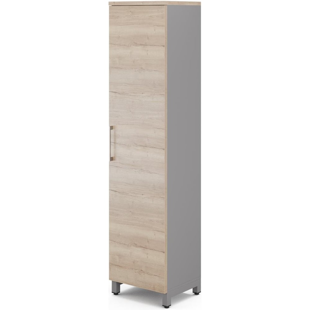 Шкаф распашной Kobor HR/5-45/60/M aluminum/natural 221084