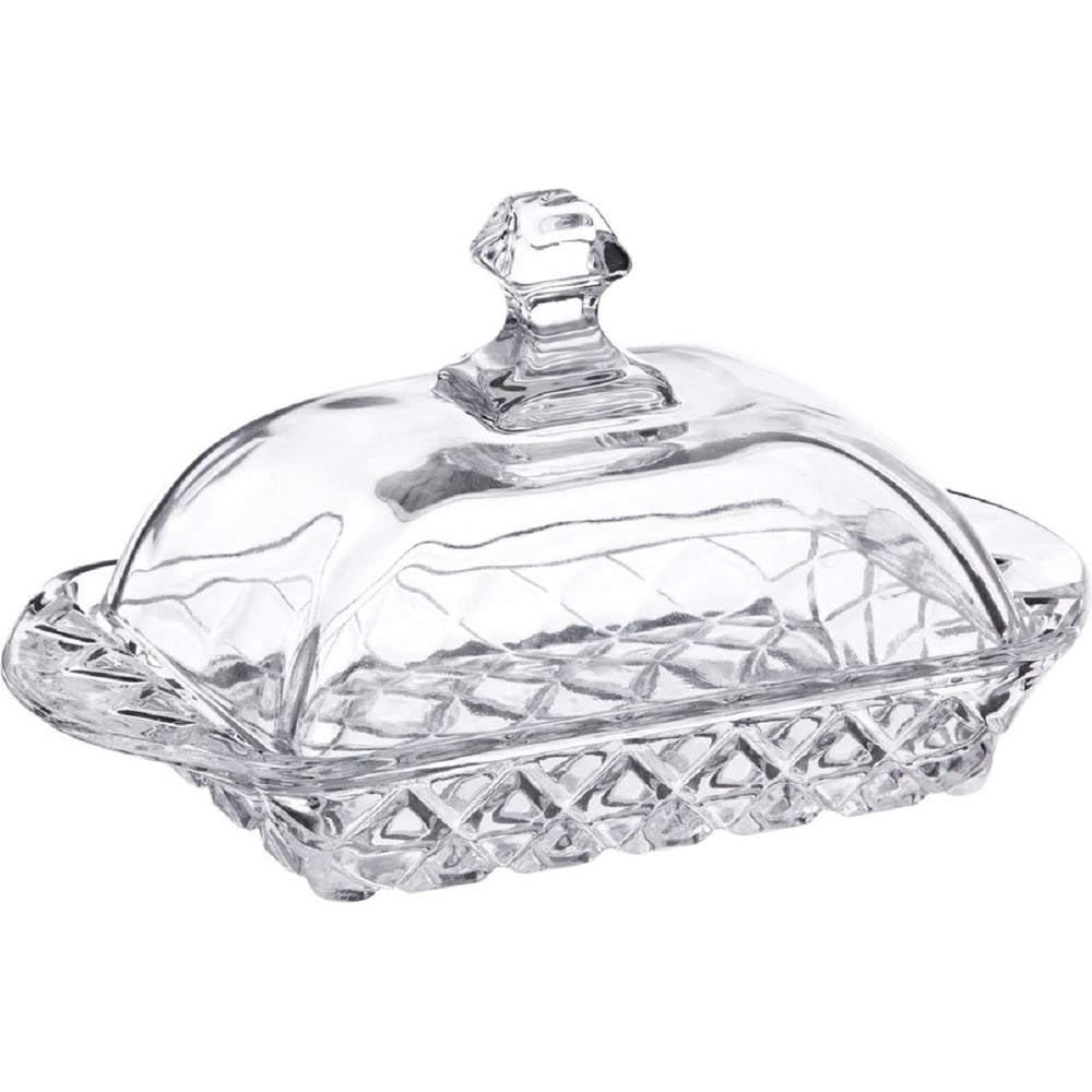 Изображение товара Масленка BONJART с крышкой ТП5369 стекло 170x110 мм прозрачная