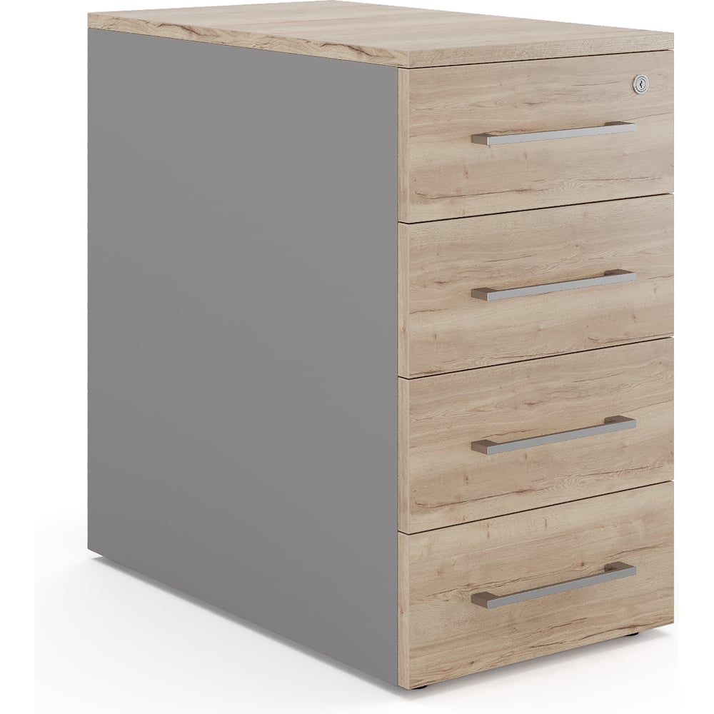 Тумба приставная Kobor TS4-40/70 aluminum/natural 220632