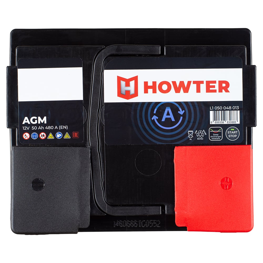 Аккумулятор Howter AGM 50R 480A 207x175x190 464479