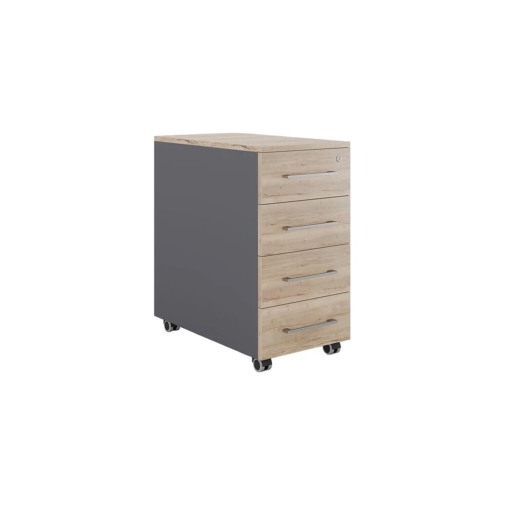 Тумба мобильная Kobor TМ4-40/80 graphite/natural 220613