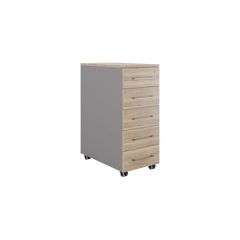 Тумба мобильная Kobor TМ5-40/50 aluminum/natural 220730
