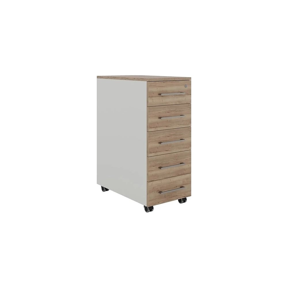 Тумба мобильная Kobor TМ5-40/80 white/natural 220757