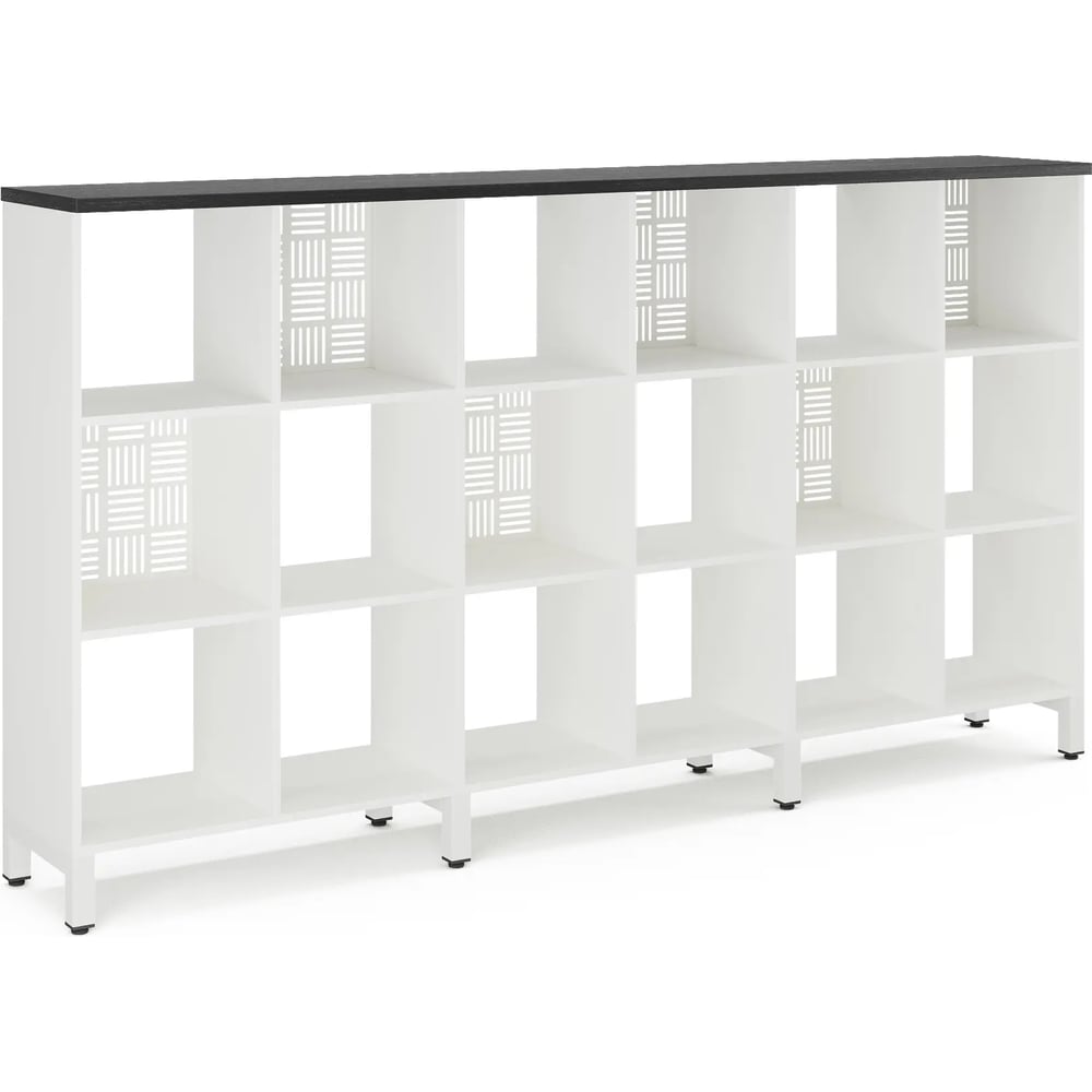 Стеллажная система Kobor SQ-3Х6 white/wood 221522