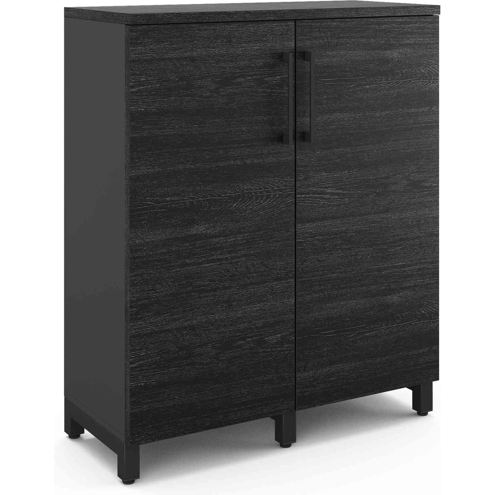Шкаф распашной Kobor HR/3-90/40/M black/wood 221860