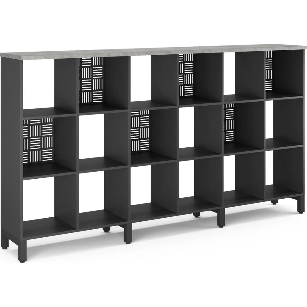 Стеллажная система Kobor SQ-3Х6 black/chicago 221515